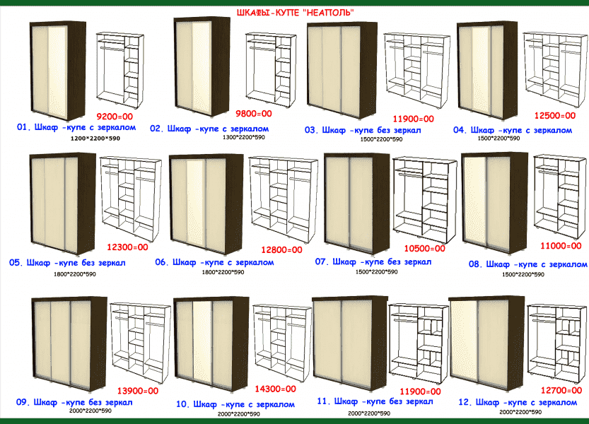 шкаф-купе неаполь в Кемерово