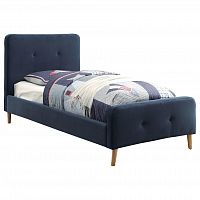 кровать button tufted flannelette navy 140х200 в Кемерово