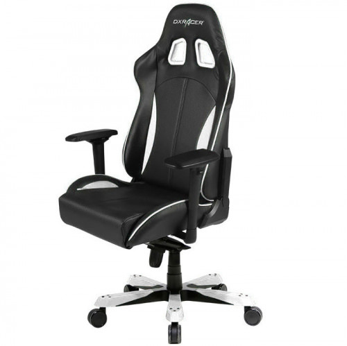 кресло геймерское dxracer king ks57 черно-белое в Кемерово