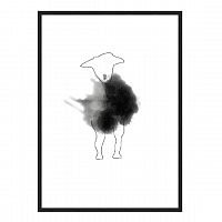 постер watercolor lamb черный в Кемерово