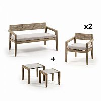 комплект мебели pack 616 climby 2 стола + 2 кресла + скамейка от la forma (ex julia grup) в Кемерово