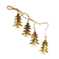гирлянда новогодняя подвесная елки золотые golden trees, 65 см в Кемерово