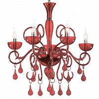 подвесная люстра ideal lux lilly sp5 rosso в Кемерово