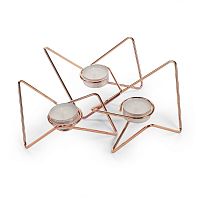 набор подсвечников медных металлических для чайных свечей tri-angular loop, 7 см, 3 штуки в Кемерово