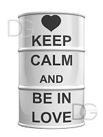 декоративная бочка keep calm and be in love m в Кемерово