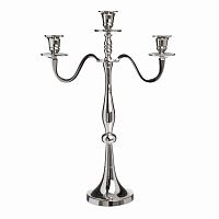 канделябр на 3 свечи серебряный, 42 см в Кемерово