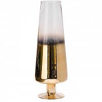 ваза стеклянная розовое золото с прозрачным d11,5х55 в Кемерово