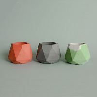 Подсвечник из бетона терракотовый Eco Линту, 6 см