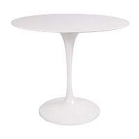 стол eero saarinen style tulip table mdf белый d90 глянцевый в Кемерово