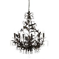 люстра 19th c. rococo iron & smoke crystal round чёрная в Кемерово