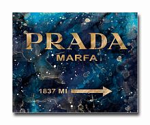 постер prada mafia на синем в золотом a4 в Кемерово