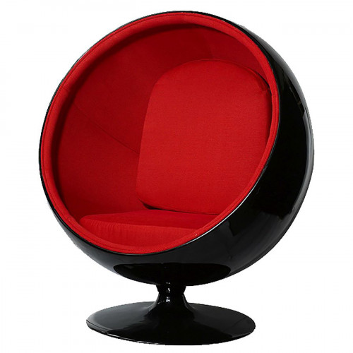 кресло eero ball chair черно-красное в Кемерово