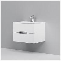 тумба под раковину am.pm spirit m70fhx0602wg33 подвесная, ящики с доводчиками, 60 см, белый глянец в Кемерово