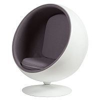 кресло eero ball chair серое в Кемерово