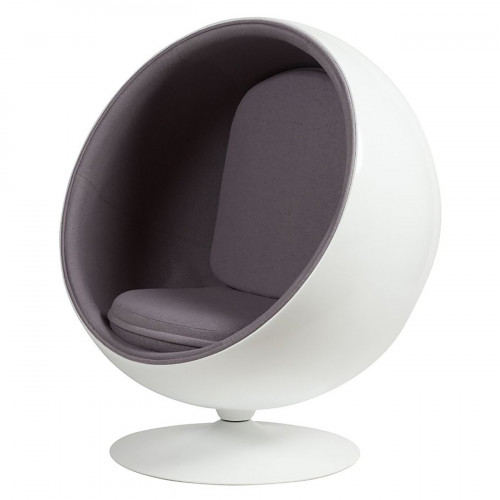 кресло eero ball chair серое в Кемерово