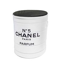 декоративная бочка- пуф chanel №5 white m в Кемерово