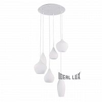 подвесная люстра ideal lux soft sp6 bianco в Кемерово