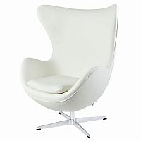 кресло egg chair by arne jacobsen белое в Кемерово