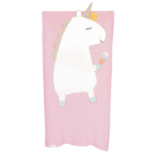 плед единорог 60*120 св.астра+белый в Кемерово