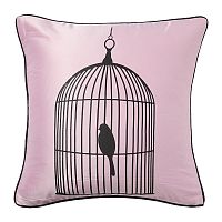 подушка с птичкой в клетке birdie in a cage pink в Кемерово