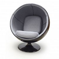 кресло ball chair черно-серое в Кемерово