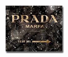 постер prada mafia на чёрном в золотом a4 в Кемерово
