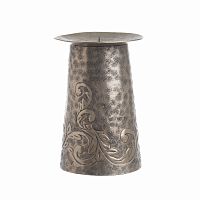 подсвечник металлический медный с резьбой, 18 см в Кемерово