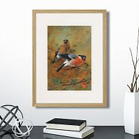 картина: bullfinches and pyrus japonica, 1928г. в Кемерово