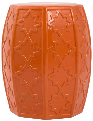 керамический столик-табурет garden stool оранжевый в Кемерово
