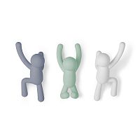 вешалки-крючки buddy 3 шт. разноцветные мятные в Кемерово