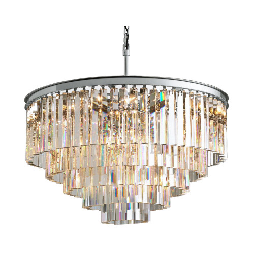 люстра odeon 5 rings chrome серая, прозрачное стекло в Кемерово