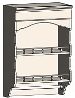 шкаф с полками и фигурным основанием навесной марсель молочно-белый в Кемерово