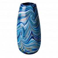 ваза для цветов стеклянная синяя d13,5x30 см в Кемерово