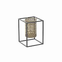 подсвечник металлический резной черный с золотом peggy, 20 см в Кемерово