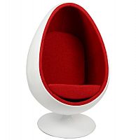 кресло ovalia egg style chair красное в Кемерово