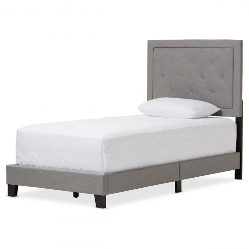 кровать paris linen upholstered gray 120х200 в Кемерово