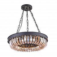 люстра terra black amber d50 черная, стекло янтарного цвета в Кемерово