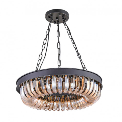 люстра terra black amber d50 черная, стекло янтарного цвета в Кемерово