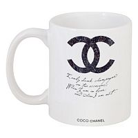 кружка с рисунком drink champagne. coco chanel в Кемерово