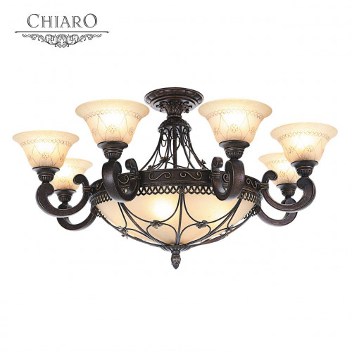 потолочная люстра chiaro айвенго 382012812 бежевая в Кемерово