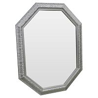 зеркало серебряное восьмиугольное вытянутое с декором silver luxury в Кемерово