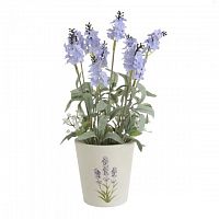 искусственный цветок в кашпо, 2 дизайна лиловый в Кемерово