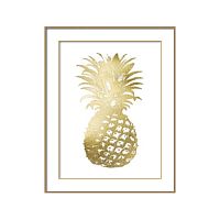постер gold pineapple золотой в Кемерово