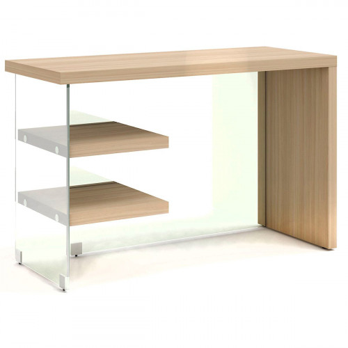 стол письменный клак закаленное стекло, бежевый в Кемерово