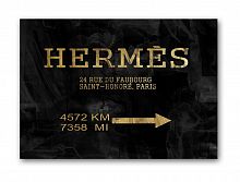 постер hermes без рамки, черный, а4 в Кемерово