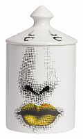 подсвечник белый с крышкой пьеро форназетти желтые губы bacio candle yellow, 33 см в Кемерово