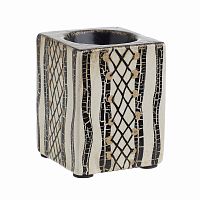 подсвечник квадратный коричневый с декором peacock, 30 см в Кемерово