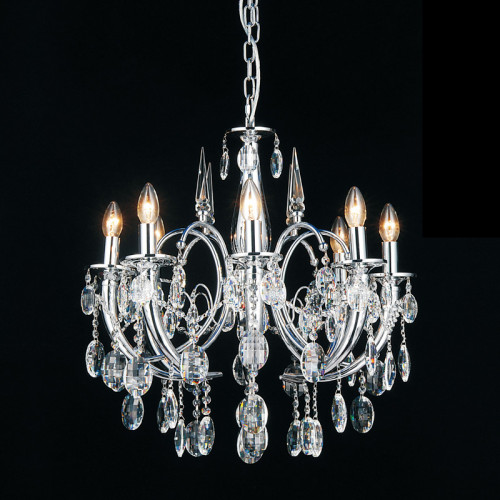 люстра md103908-8a от illuminati прозрачная/ хром в Кемерово