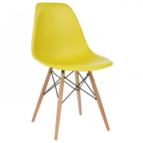 стул деревянный eames pc-015 yellow в Кемерово