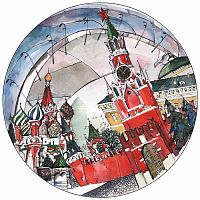 тарелка сувенирная спасская башня в Кемерово